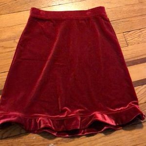 Velvet a-line skirt
